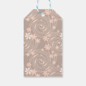 Beigefarbenes Muster Geschenkanhänger (Rückseite)