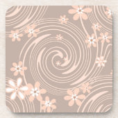 Beigefarbenes Muster Getränkeuntersetzer (Vorderseite)