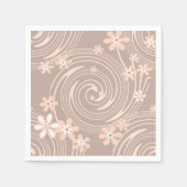 Beigefarbenes Muster Serviette (Vorderseite)