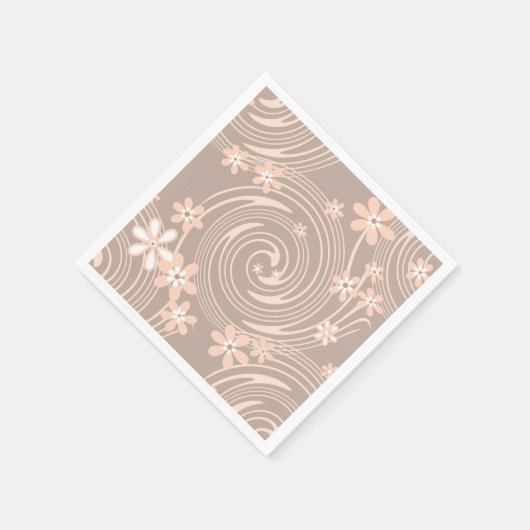 Beigefarbenes Muster Serviette (Ecke)