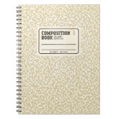 Beigefarbenes Notebook Notizblock (Vorderseite)