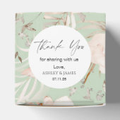 Beigefarbenes personalisiertes botanisches Fett Geschenkschachtel (Oben)