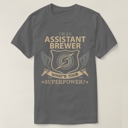 Beigeordneter Brauer-Superpower-Job-Geschenk T-Shirt (Design vorne)
