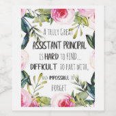 Beigeordneter Minister für die Anerkennung Weinetikett (Einzelnes Label)