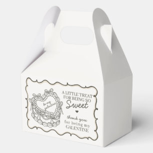 Beiger Bogen Herz Kokette Torte Galentines-Party Geschenkschachtel