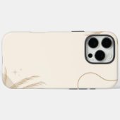Beiger brauner ästhetischer floraler Linktree-Hint Case-Mate iPhone Hülle (Rückseite (Horizontal))