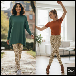 Beiger brauner organischer Kieselstein-Wiederholun Leggings