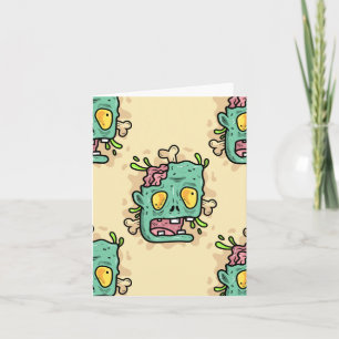 beiger Halloween-Zombie Einladung