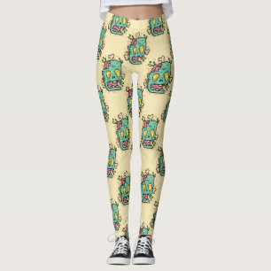 beiger Halloween-Zombie Leggings