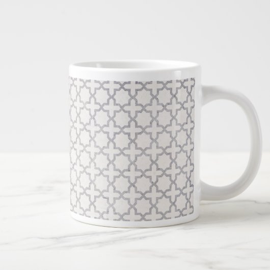 Beiger islamischer geometrischer Muster Jumbo-Tasse (Rechts)