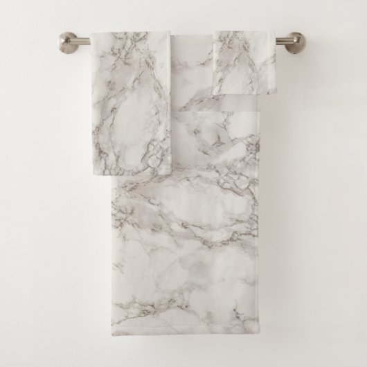 Beiger Marmor Badhandtuch Set (Insitu)