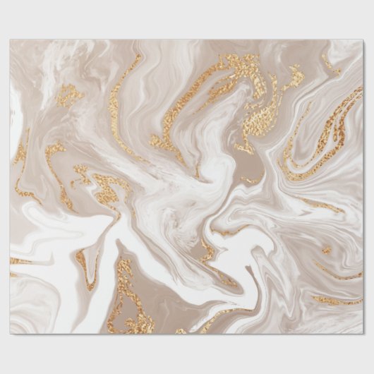 Beiger Marmor mit Glitzer Geschenkpapier (Flach)