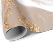 Beiger Marmor mit Glitzer Geschenkpapier (Rolleneckpunkt)