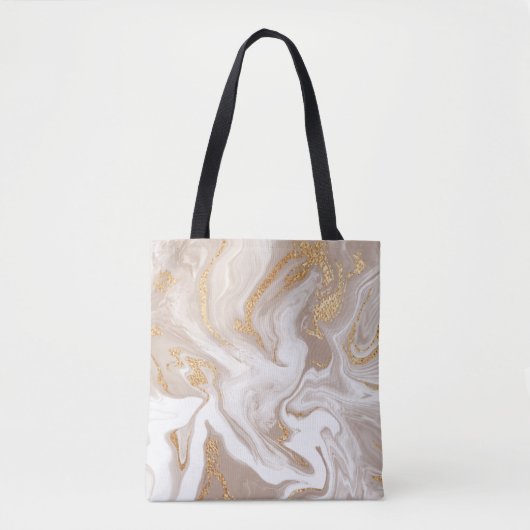 Beiger Marmor mit Glitzer Tasche (Vorderseite)