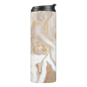 Beiger Marmor mit Glitzer Thermosbecher (Nach links gedreht)