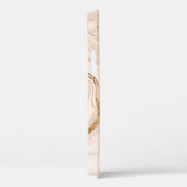 Beiger Marmor mit Goldplättchen aus Glitzer Case-Mate iPhone Hülle (Rückseite / Rechts)