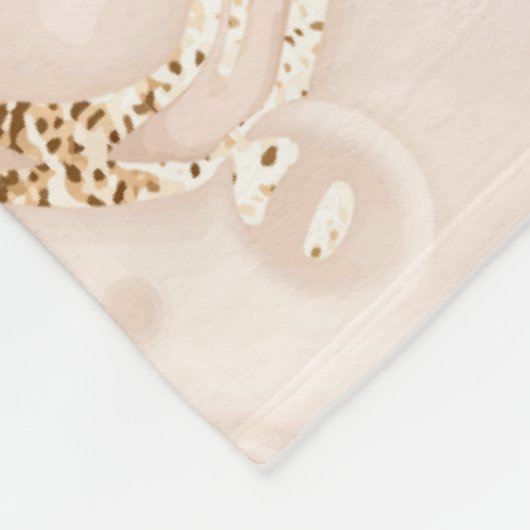 Beiger Marmor mit Goldplättchen aus Glitzer Fleecedecke (Ecke)