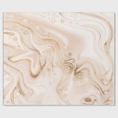 Beiger Marmor mit Goldplättchen aus Glitzer Geschenkpapier (Flach)