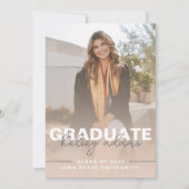 Beiger neutraler Abschluss Einladung (Vorderseite)