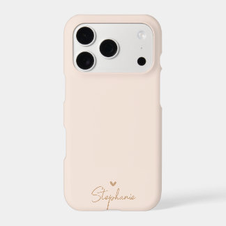Beiges Gold-Minimal-Herz personalisiertes Geschenk