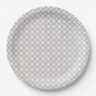 Beiges islamisches geometrisches Muster Pappteller