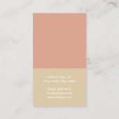 Beiges minimales Netz stripes feminine elegant Visitenkarte (Rückseite)