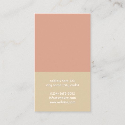 Beiges minimales Netz stripes feminine elegant Visitenkarte (Rückseite)