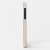 Beiges modernes Minimal-Initial-Monogramm Case-Mate iPhone Hülle (Hinten/Links)