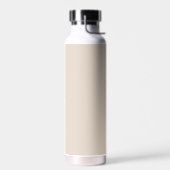 Beiges modernes Minimal-Initial-Monogramm Trinkflasche (Links)