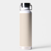 Beiges modernes Minimal-Initial-Monogramm Trinkflasche (Rückseite)