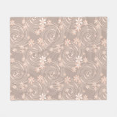 Beiges Muster Fleecedecke (Vorderseite (Horizontal))