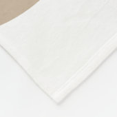 Beiges Pferd mit Initialen Design Fleecedecke (Ecke)