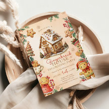 Beiges Weihnachtshaus aus Lebkuchen Weihnachtsdeko