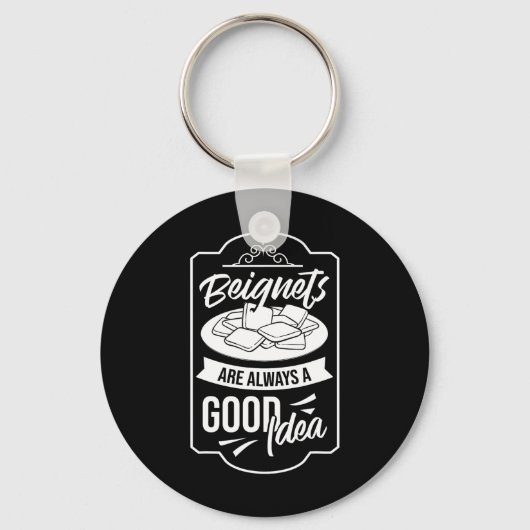 Beignet New Orleans French Quarter Schlüsselanhänger (Vorderseite)