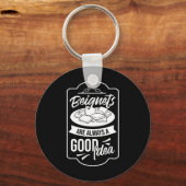 Beignet New Orleans French Quarter Schlüsselanhänger (Vorderseite)