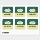 BEIGNET QUADRATISCHER AUFKLEBER (Blatt)