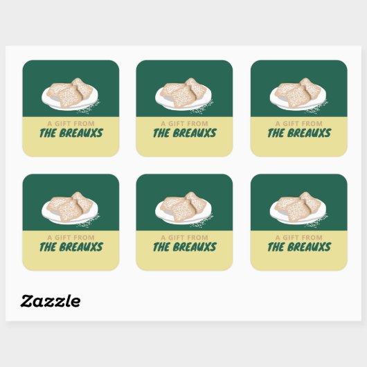 BEIGNET QUADRATISCHER AUFKLEBER (Blatt)