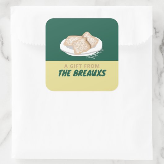 BEIGNET QUADRATISCHER AUFKLEBER (Tasche)