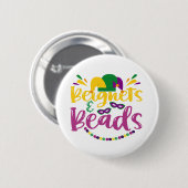 Beignets & Beads Funny Mardi Gras Carnival Geschen Button (Vorne & Hinten)
