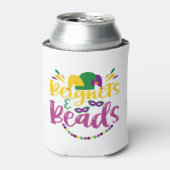 Beignets & Beads Funny Mardi Gras Carnival Geschen Dosenkühler (Kanne Vorderseite)