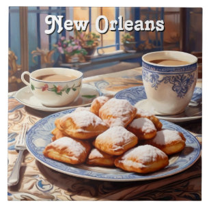 Beignets New Orleans Gebäck Süße Küche Fliese
