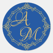 Beiheftsticker für Hochzeitsfeiern Runder Aufkleber (Vorderseite)