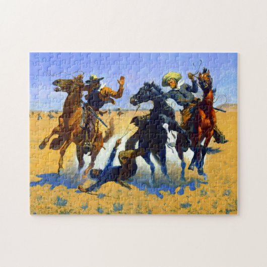 Beihilfe für einen Kameraden Frederic Remington 18 Puzzle (Horizontal)