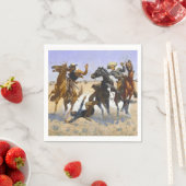 Beihilfe für einen Kameraden Frederic Remington 18 Serviette (Beispiel)