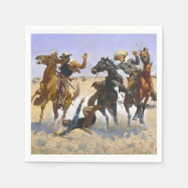 Beihilfe für einen Kameraden Frederic Remington 18 Serviette