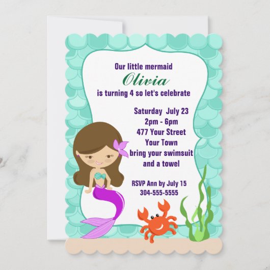 Beihilfe im Rahmen des Sea Pool-Party Einladung (Vorderseite)