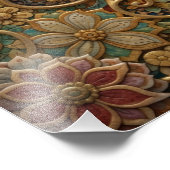 Beija-Flor em Flores Ornamentais Fotodruck (Ecke)