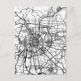 Beijing China Map Postkarte