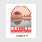 Beijing China Travel Art Emblem Aufkleber (Blatt)