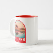 Beijing China Travel Art Emblem Zweifarbige Tasse (Vorderseite Links)